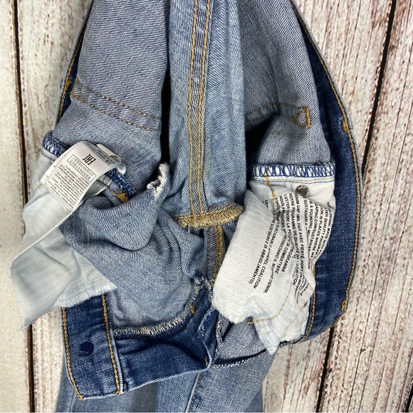 Gap 1969 Jeans Womens 24P Blue Best Girlfriend Mid Rise Distressed Stretch - Picture 10 of 11